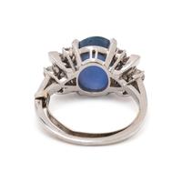 STAR SAPPHIRE AND DIAMOND RING