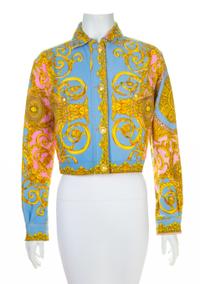 A Gianni Versace Cotton Atelier Print Jacket, No size.