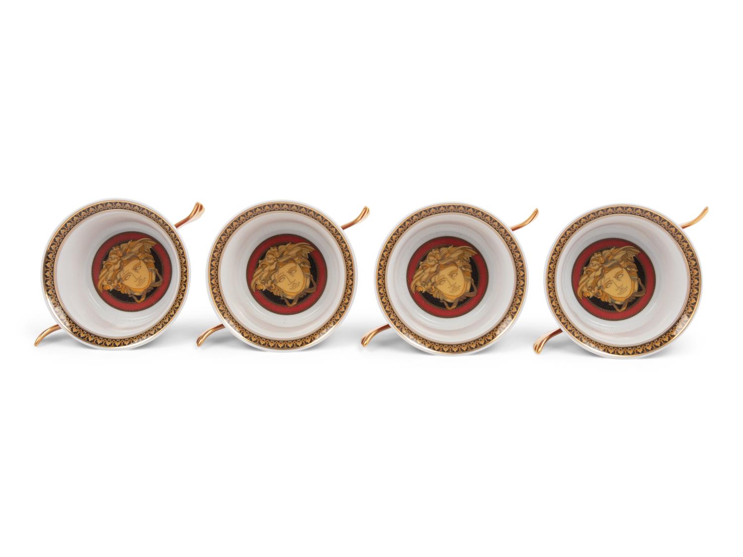 A Group of Versace Medusa Porcelain Table Articles