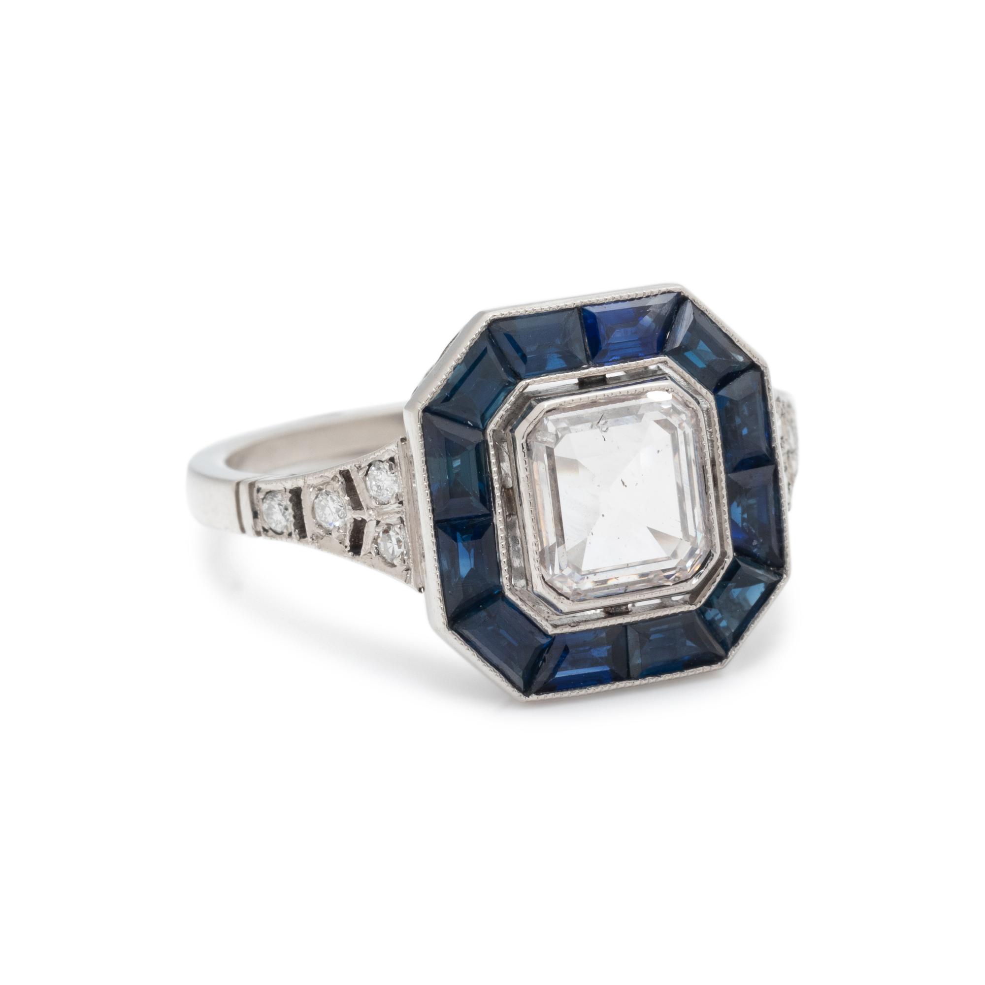 DIAMOND AND SAPPHIRE RING