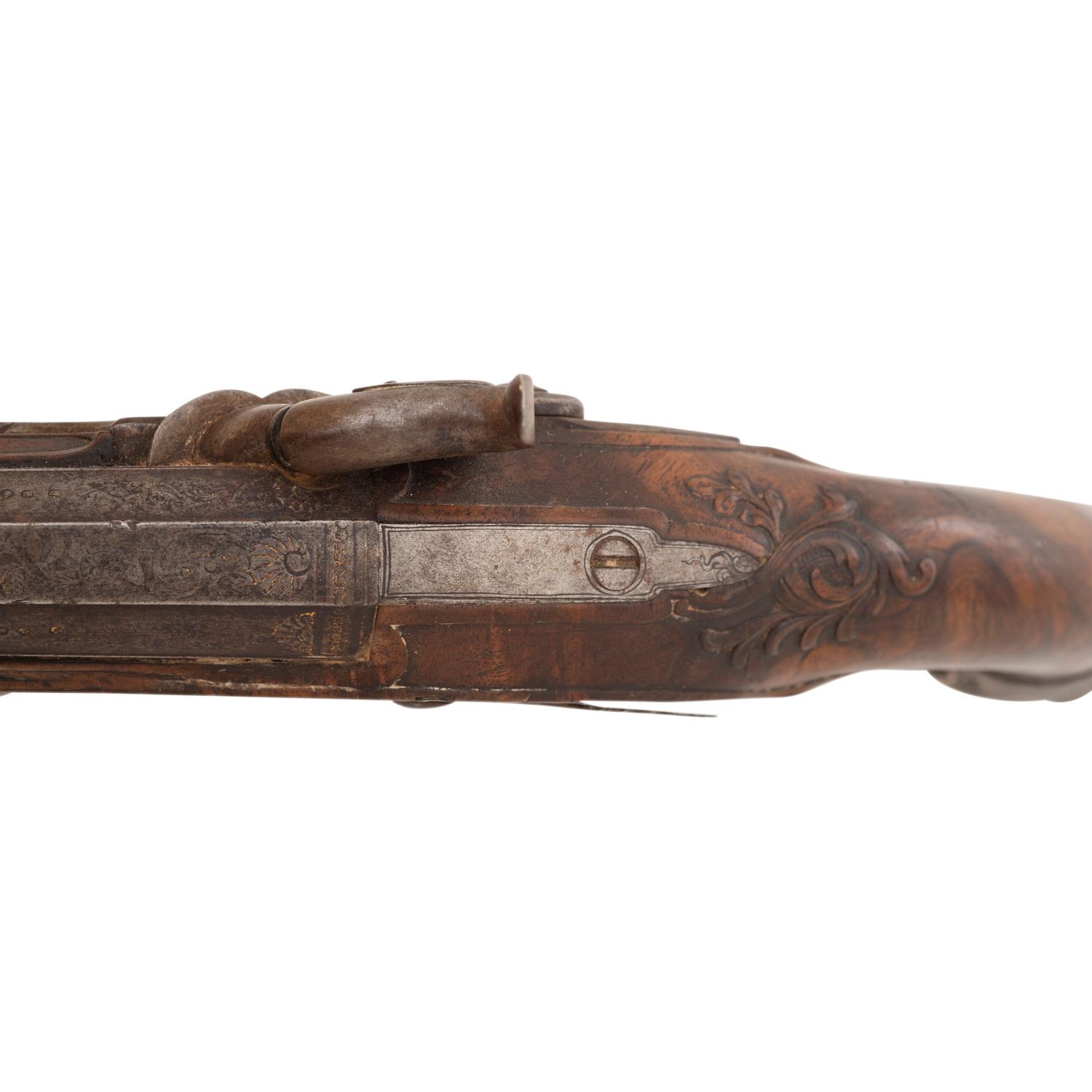 A Pair of Silver Mounted French Percussion Pistols