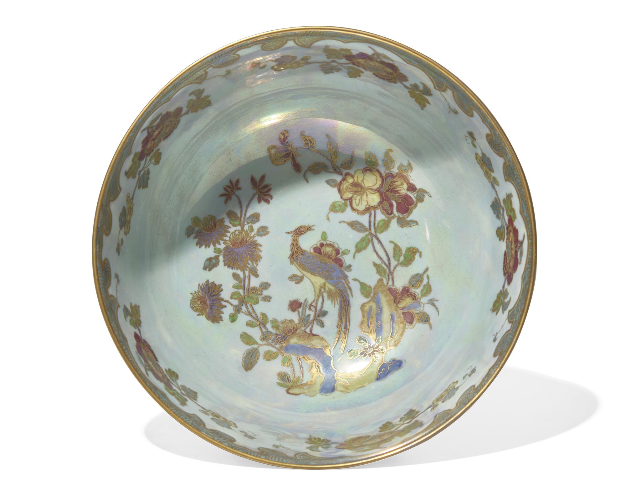A Wedgwood Lustreware 'Crane and Rock' Imperial Bowl
