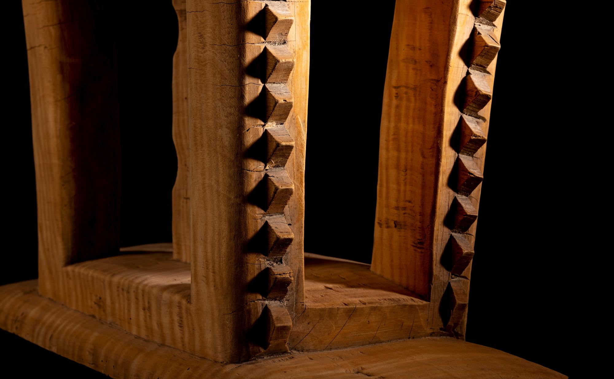 Three Ashanti Wood Stools