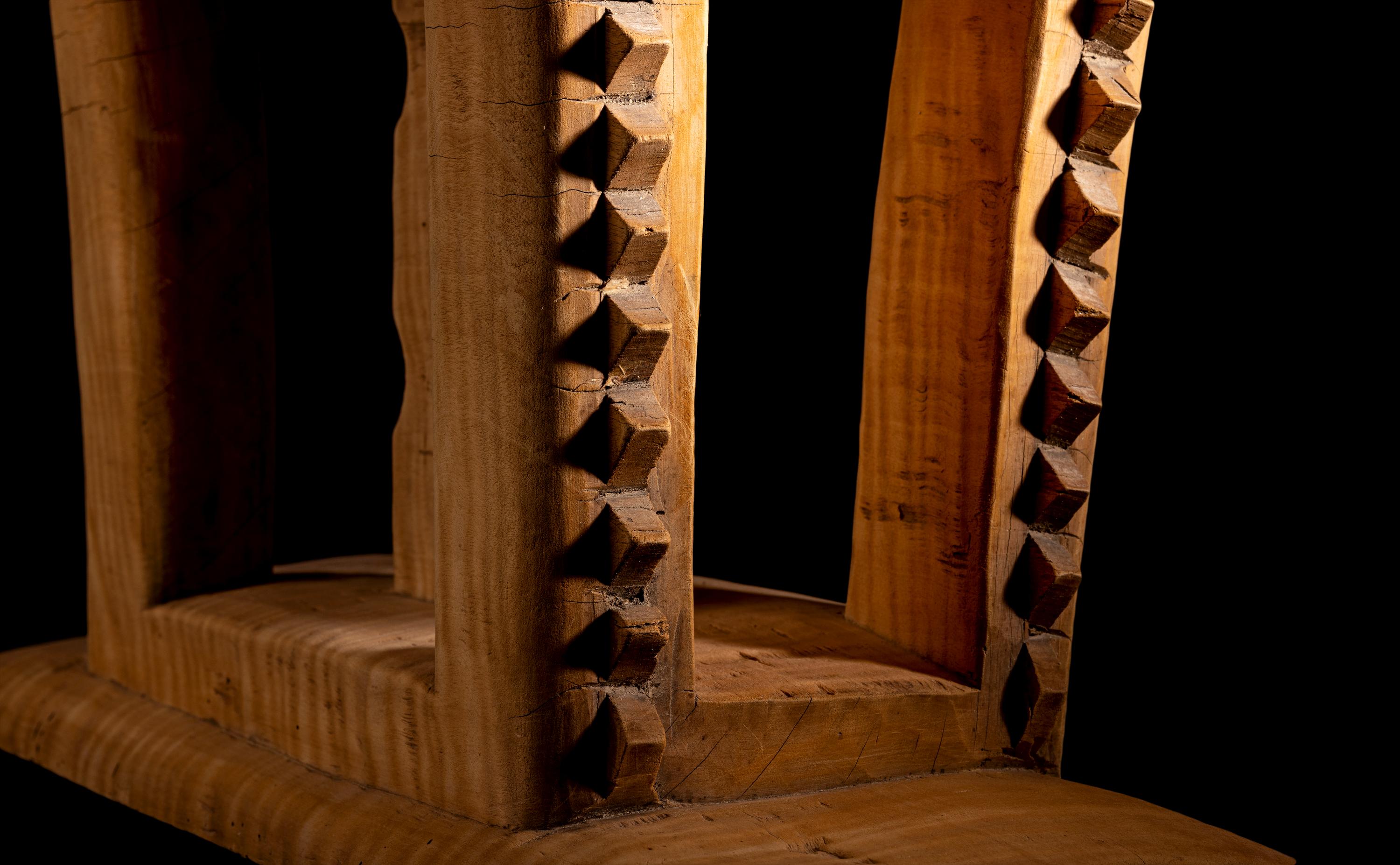Three Ashanti Wood Stools
