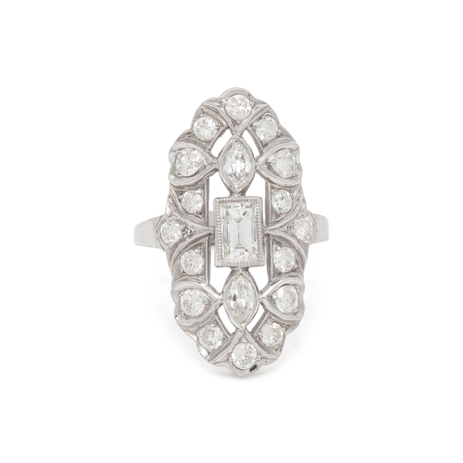 DIAMOND AND PLATINUM RING