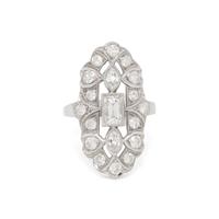 DIAMOND AND PLATINUM RING