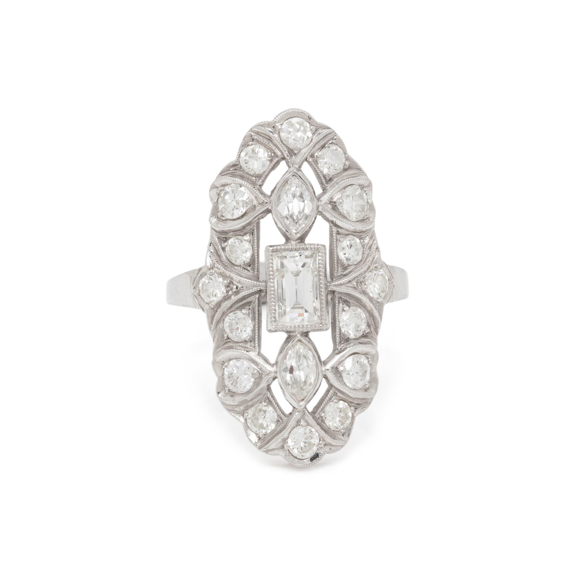 DIAMOND AND PLATINUM RING