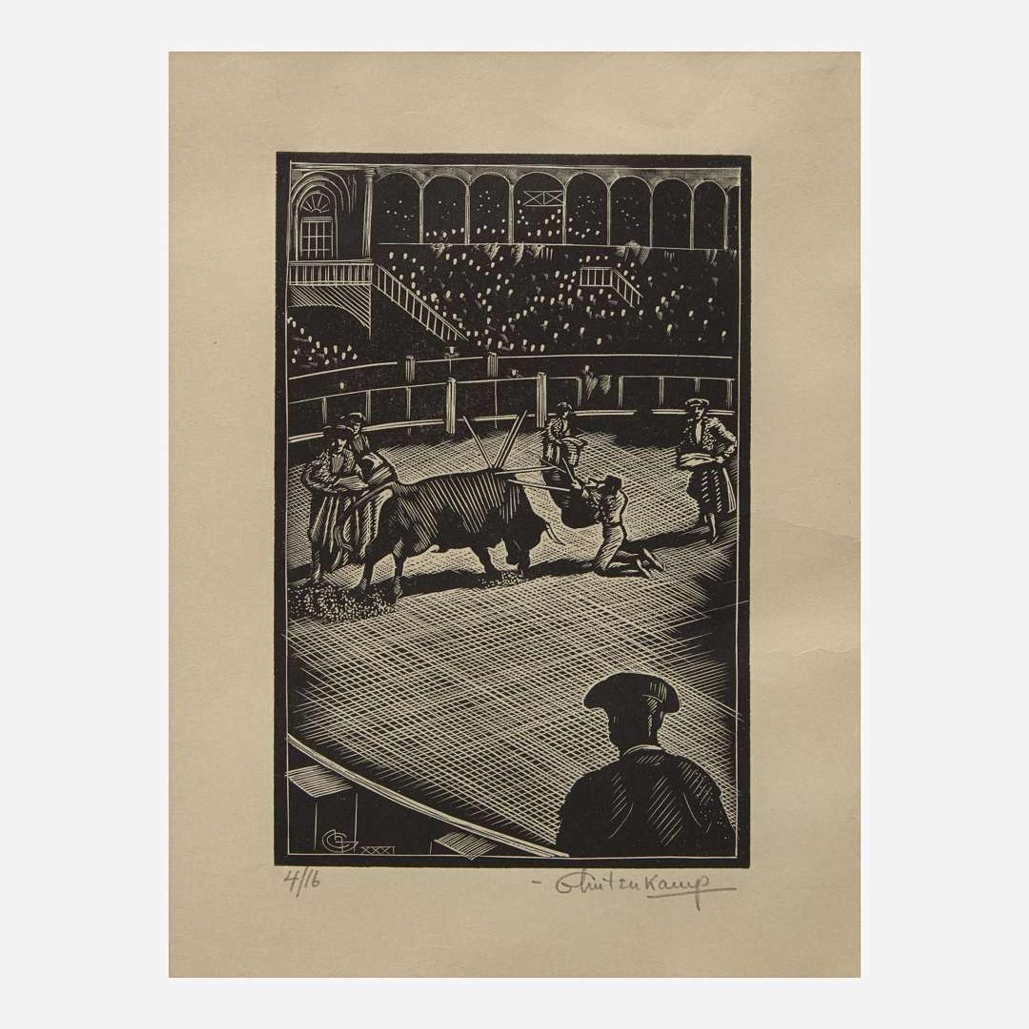 Henrik Glintenkamp (American, 1887-1946) A group of Four (4) Woodcuts