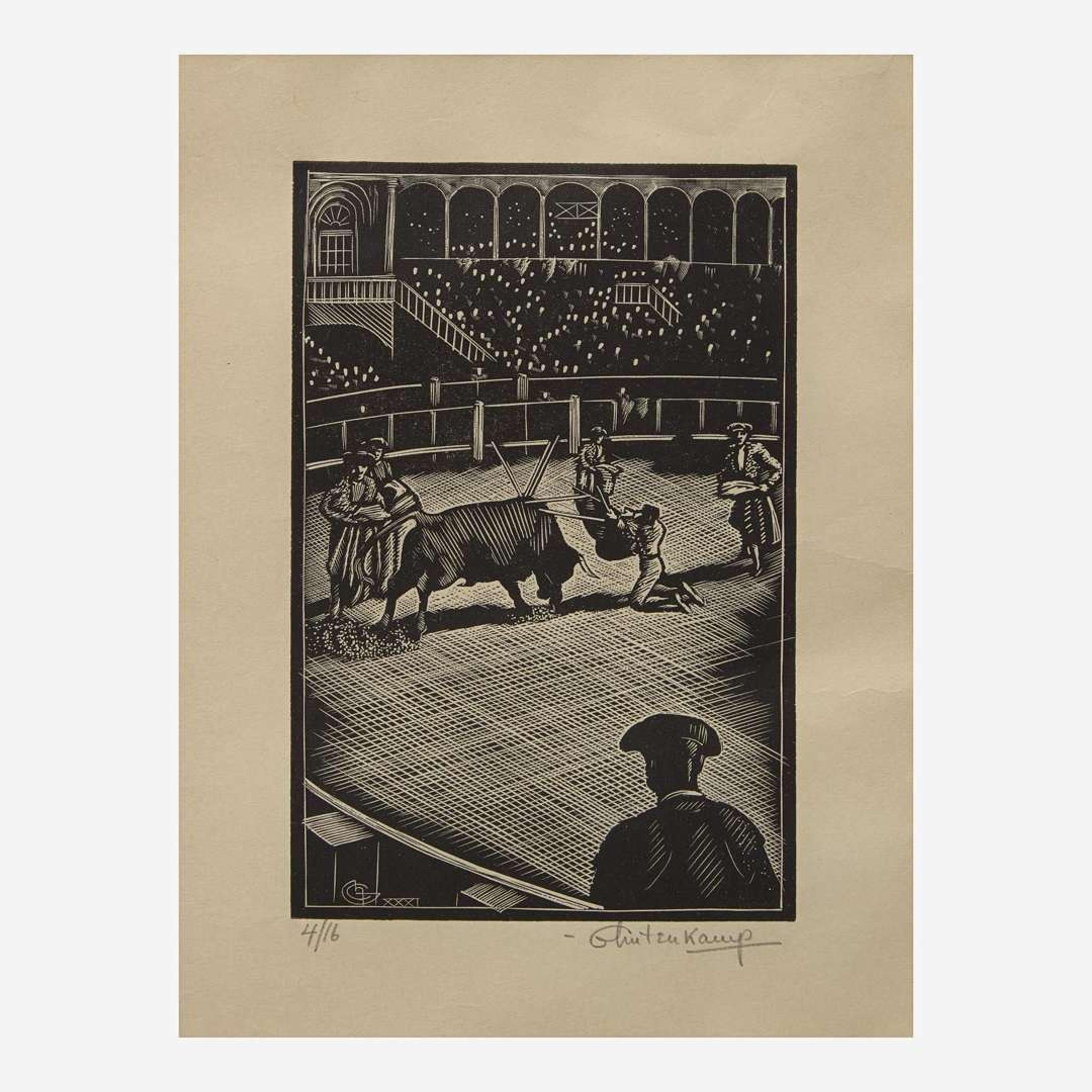 Henrik Glintenkamp (American, 1887-1946) A group of Four (4) Woodcuts