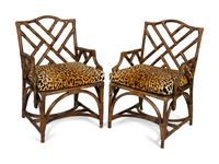 A Pair of Regency Style Bamboo Armchairs — EARLY 20TH CENTURY