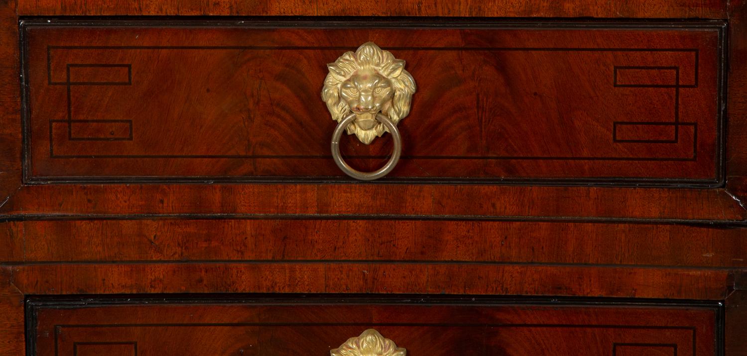 A Pair of Regency Mahogany Pedestal Cabinets