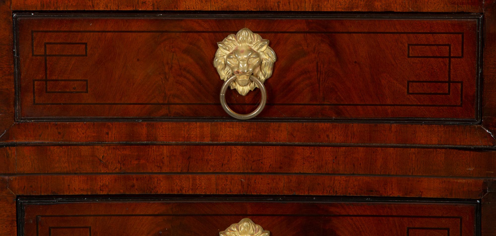 A Pair of Regency Mahogany Pedestal Cabinets