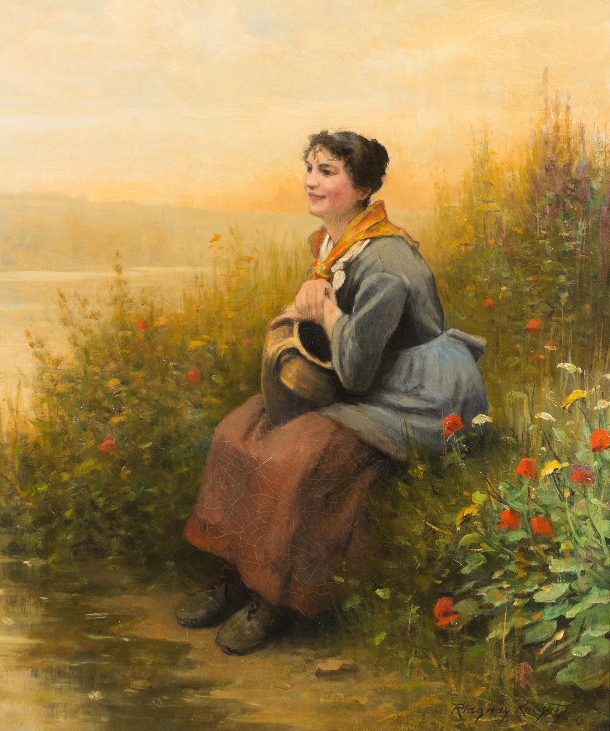 Daniel Ridgway Knight, (American, 1839-1924), Meditation