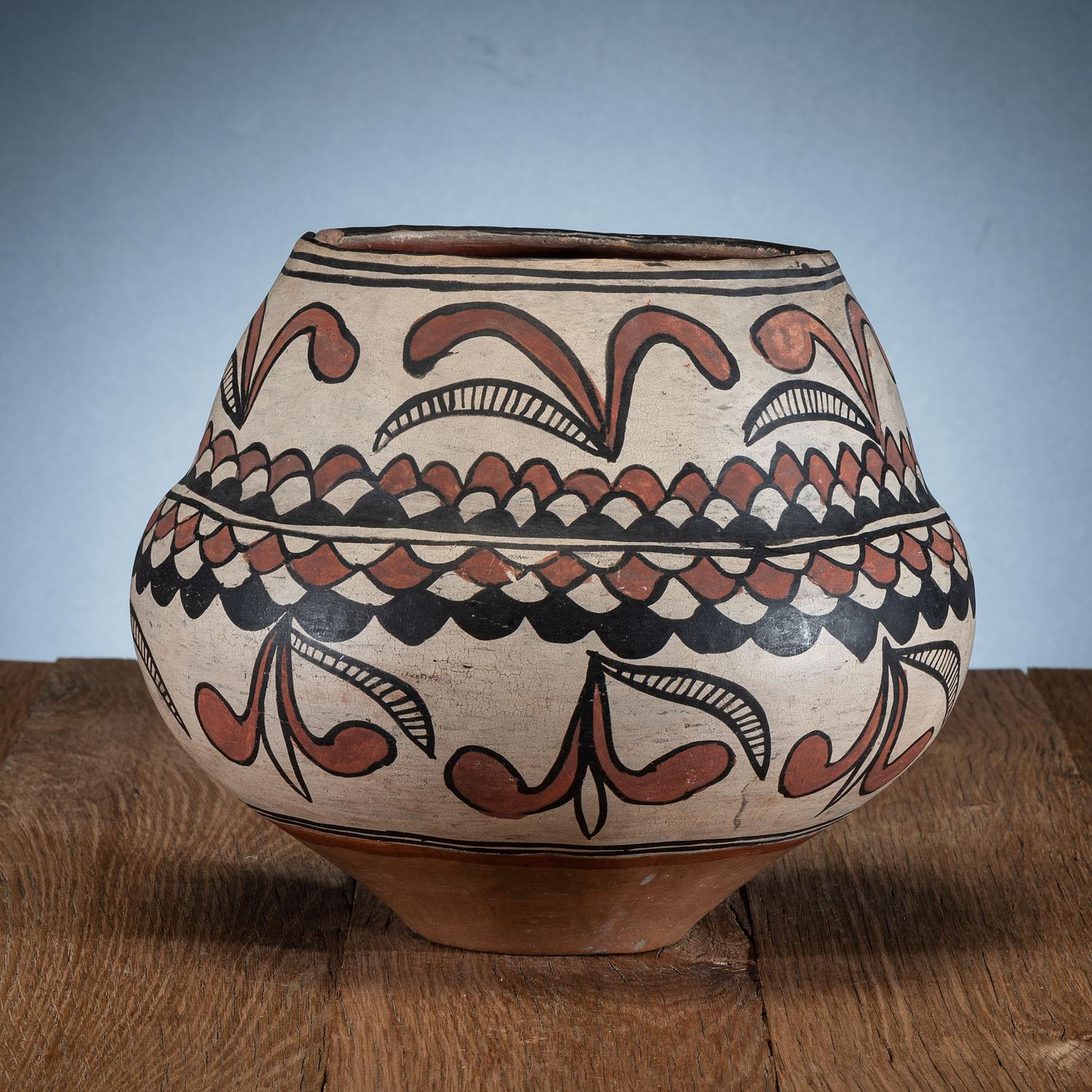 San Ildefonso Polychrome Pottery Jar