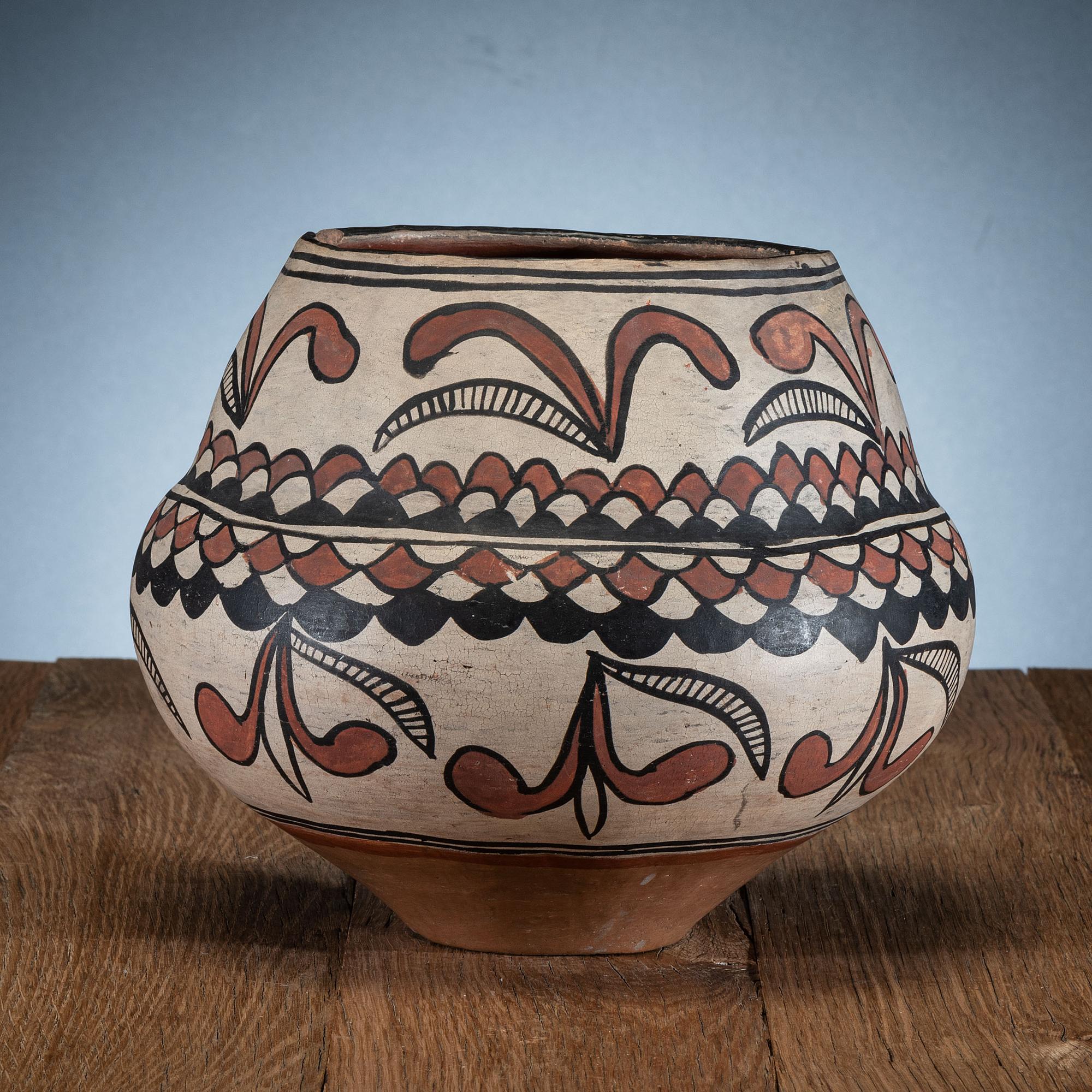 San Ildefonso Polychrome Pottery Jar