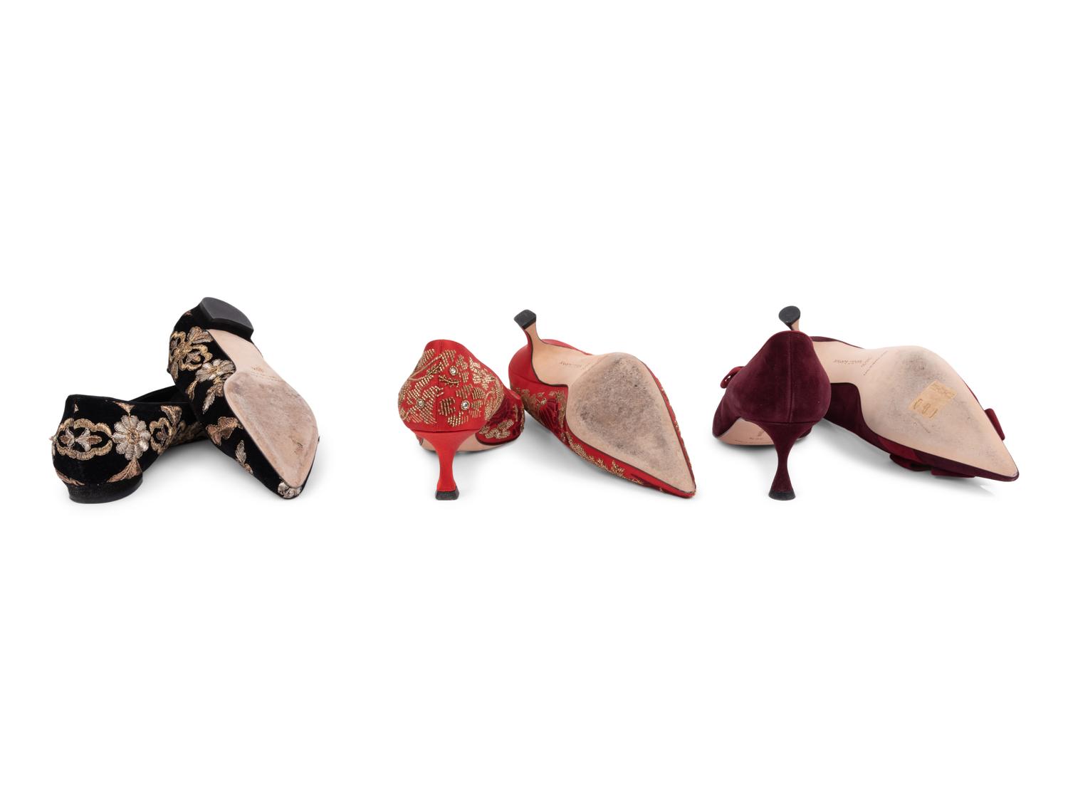 Nine Pairs of Manolo Blahnik Shoes