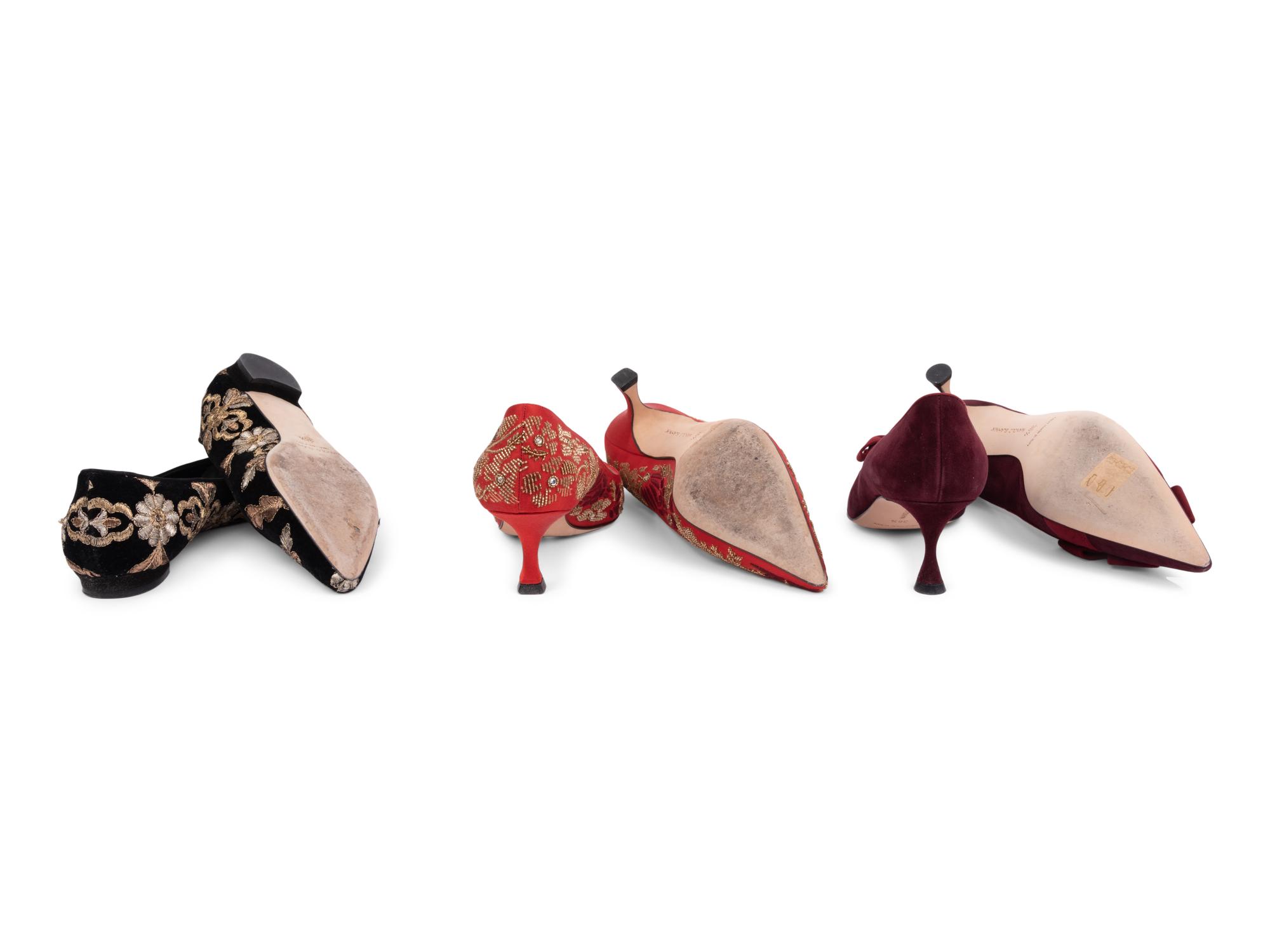 Nine Pairs of Manolo Blahnik Shoes