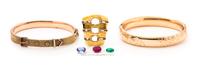A Collection of Rose and Yellow Gold Jewelry, 29.30 dwts.