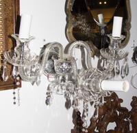 A Pair of Georgian Cut Glass Sconces