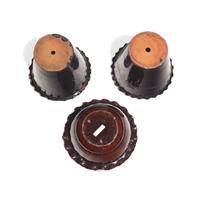 Three Glazed Redware Flower Pots