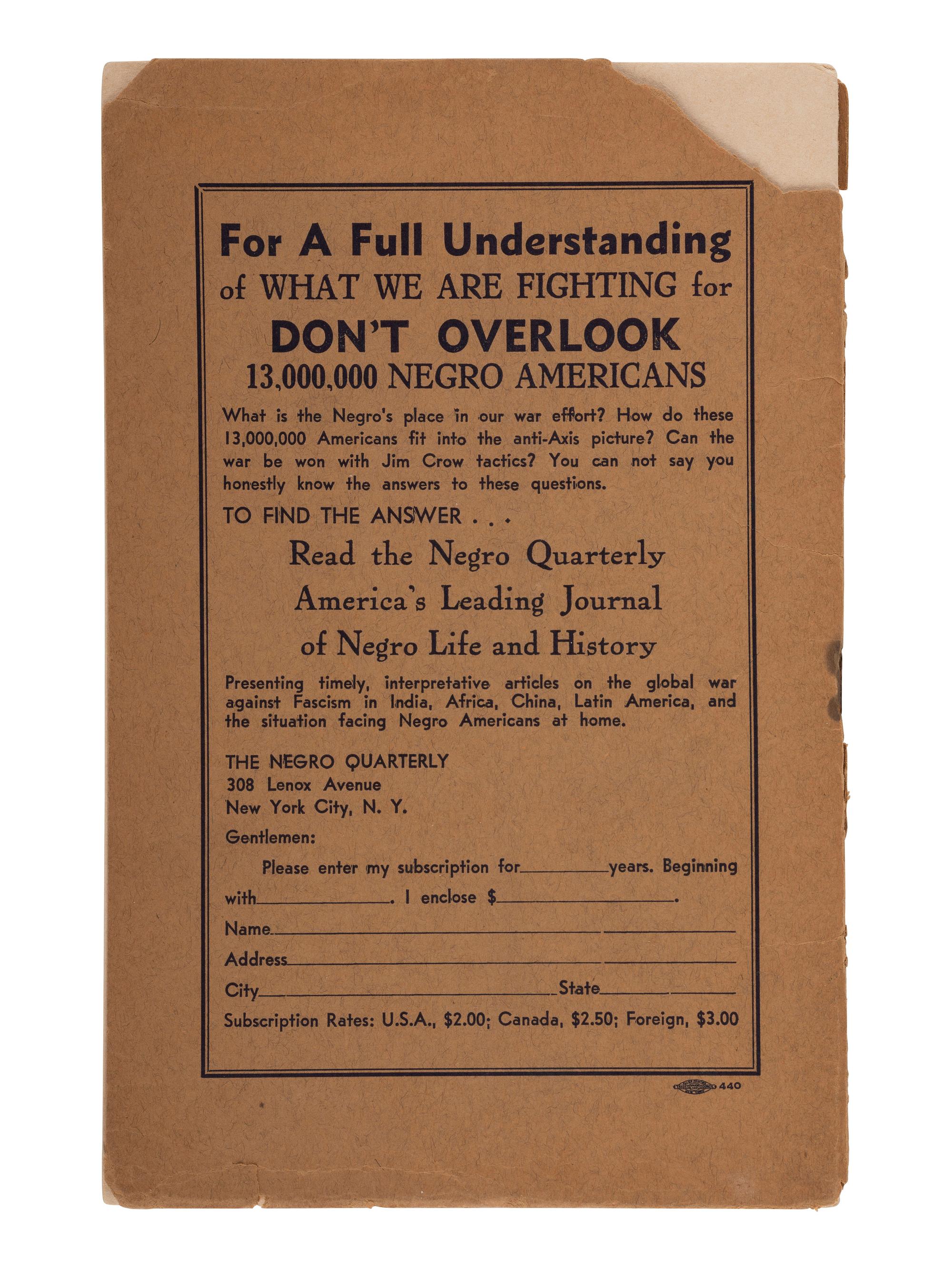 Should Negroes and Jews Unite? New York: Negro Publication Society of America, [1943].