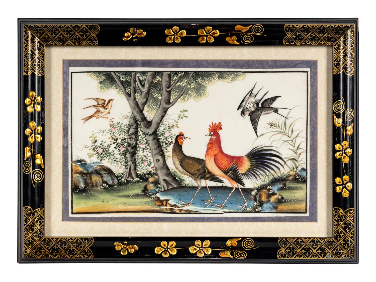 A Group of Six Chinese Export Pith Paintings
