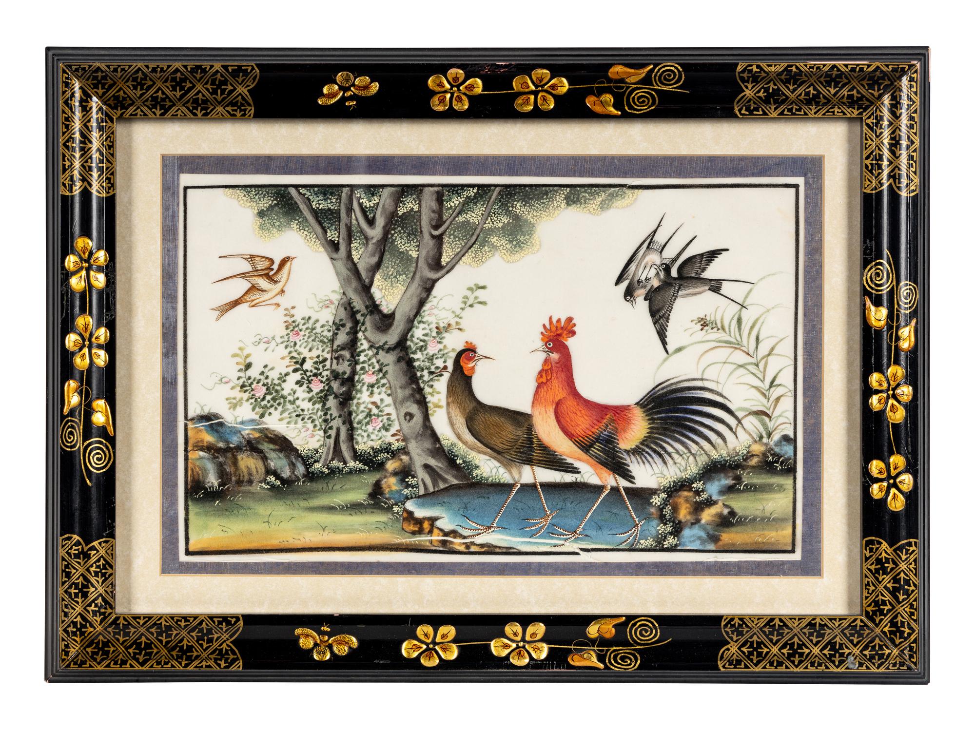 A Group of Six Chinese Export Pith Paintings