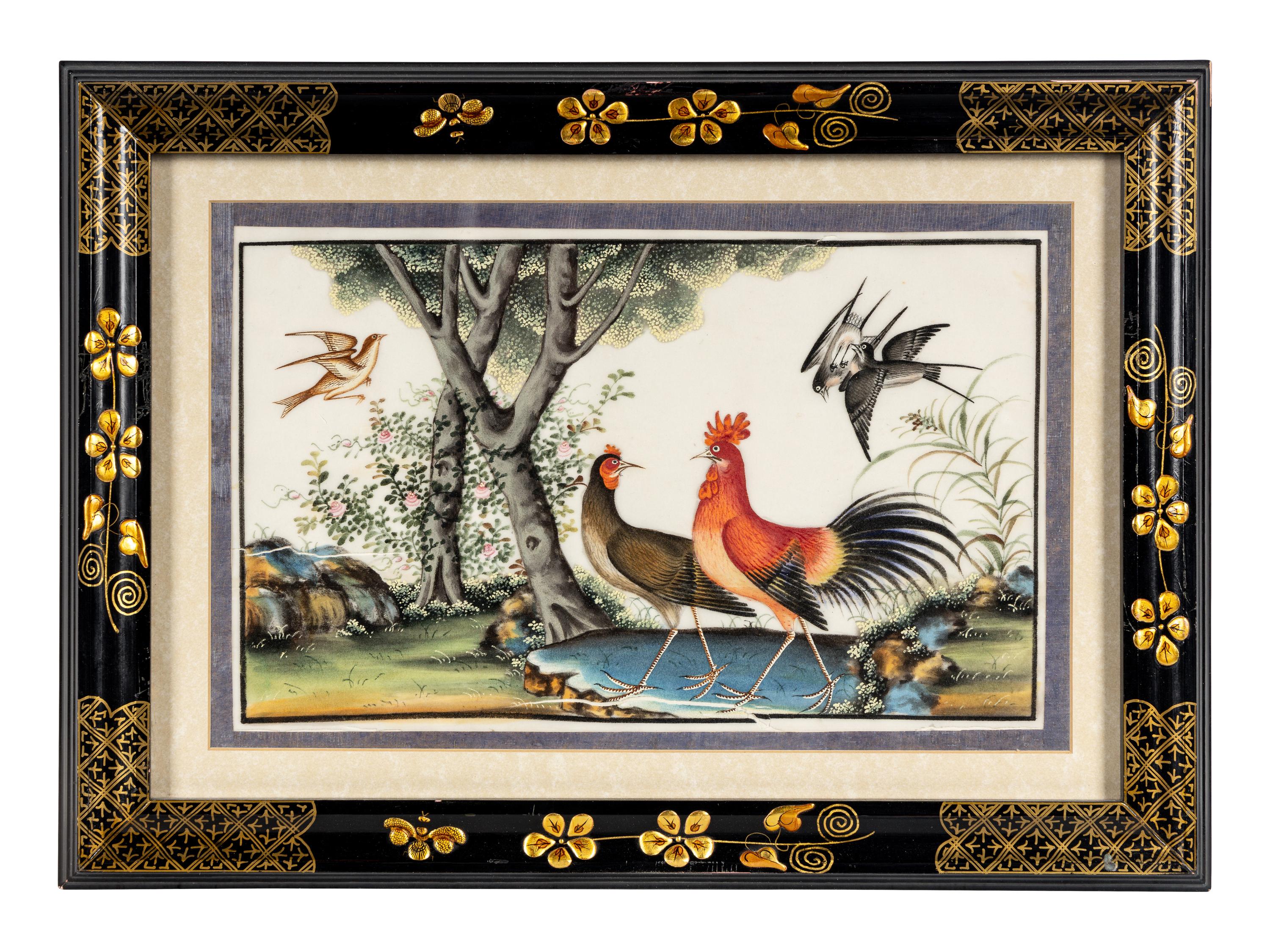 A Group of Six Chinese Export Pith Paintings