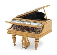 A Viennese Enamel Piano-Form Music Box