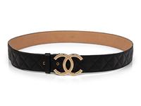 Chanel, Quilted Leather CC Buckle Belt