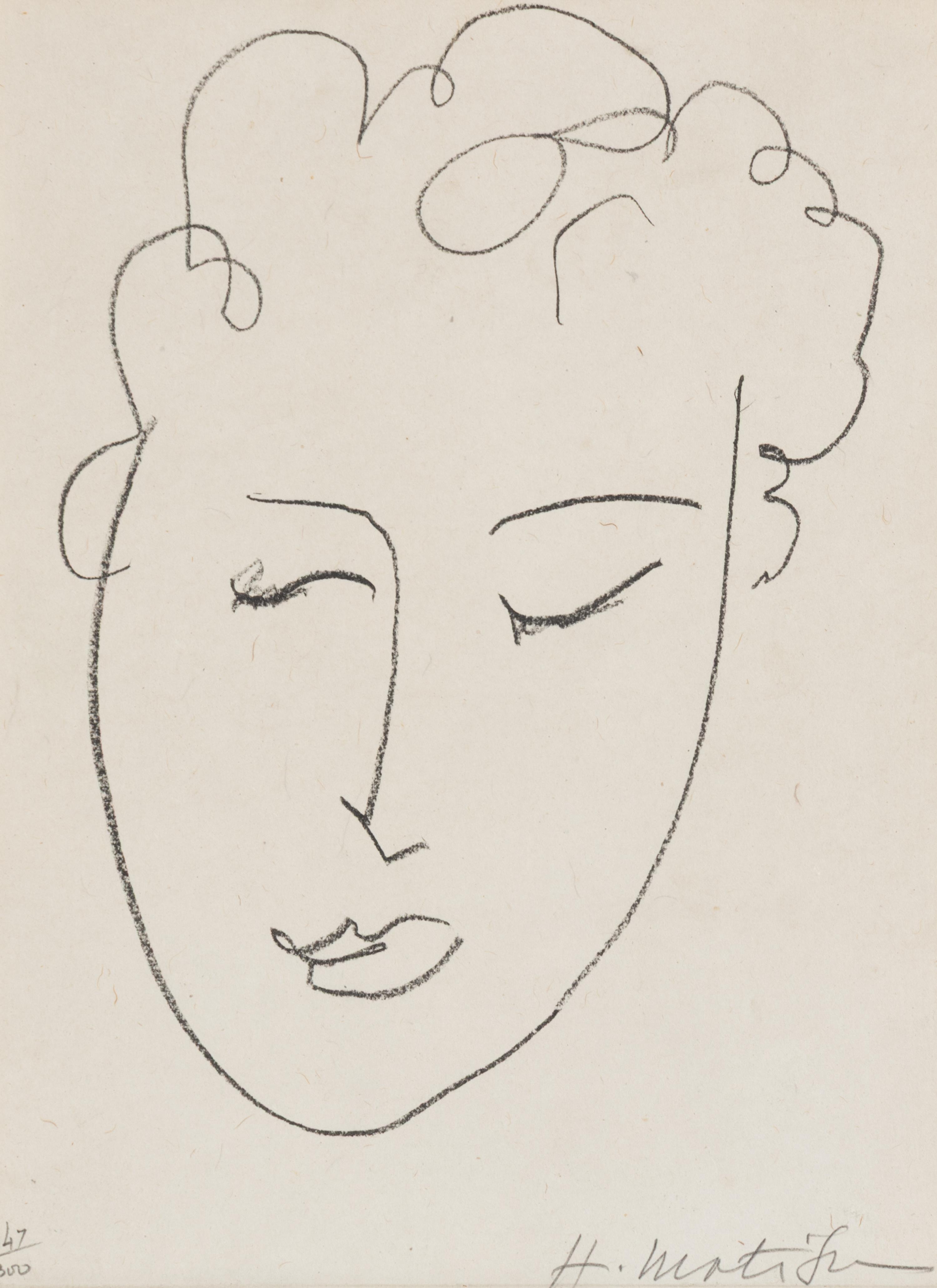Henri Matisse (French, 1869–1954) — Tête de Femme ( frontispiece for Pierres Levées ), 1948