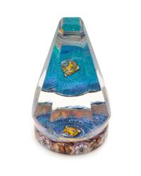 Jesse Taj Karolczuk and Jared DeLong, Lost Coast Glass Studio, a tiger spire paperweight