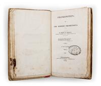 SHELLEY, MARY WOLLSTONECRAFT. Frankenstein, or, The Modern Prometheus. Philadelphia, 1833. 2 vols. First American edition.