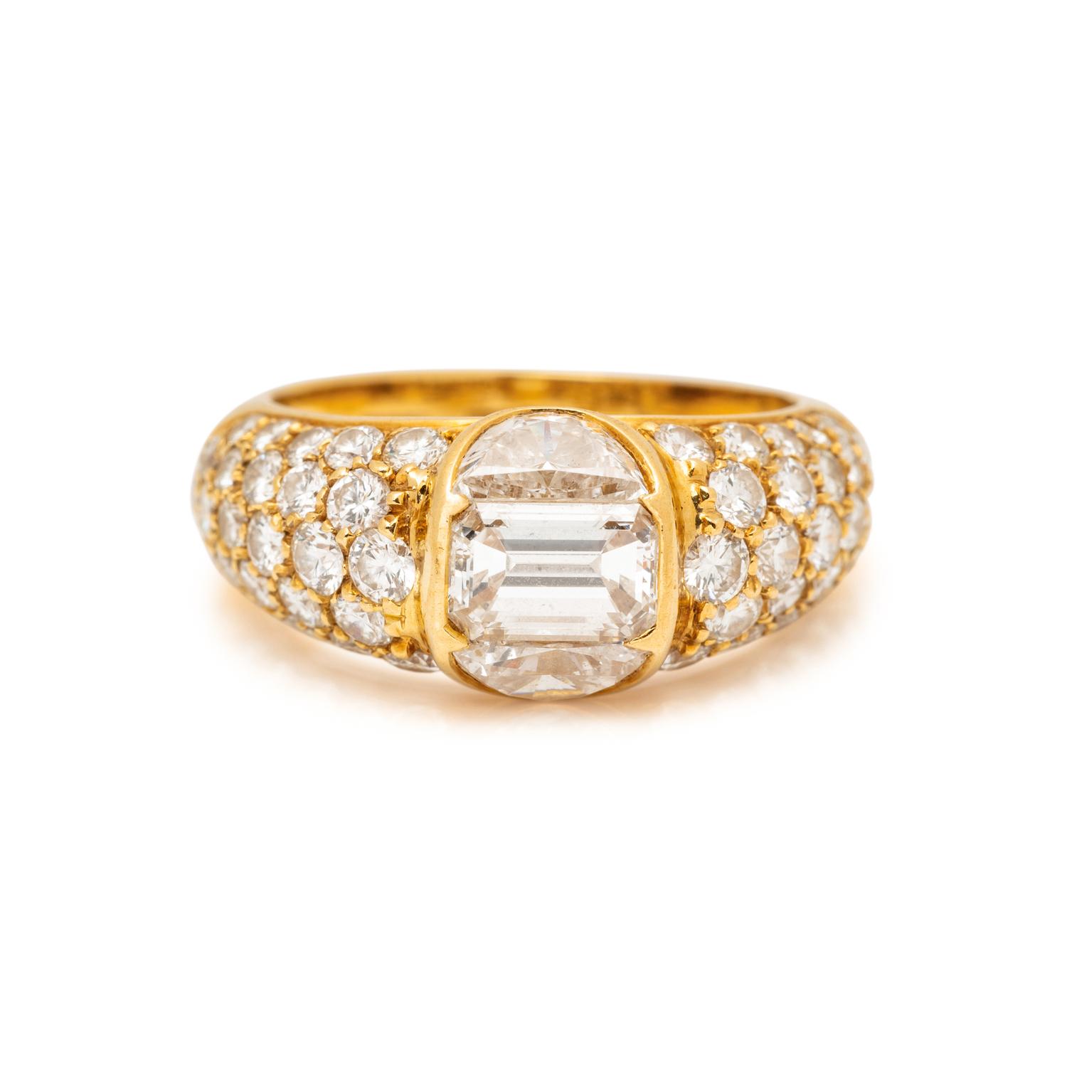 BOUCHERON, YELLOW GOLD AND DIAMOND RING