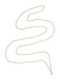 YELLOW GOLD AND CULTURED PEARL FOB CHAIN NECKLACE