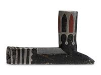Eastern Plains Steatite Pipe, with Inlay