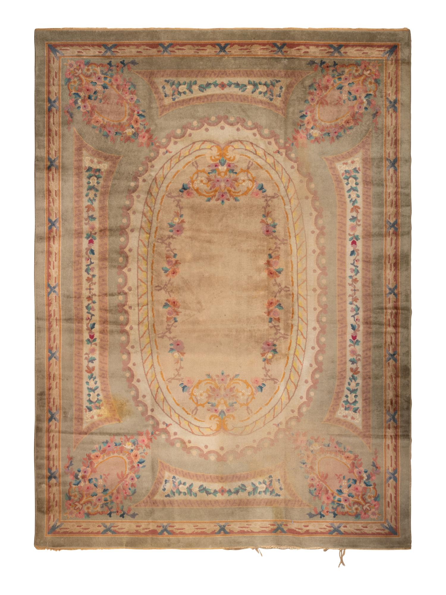 An Aubusson Style Wool Rug