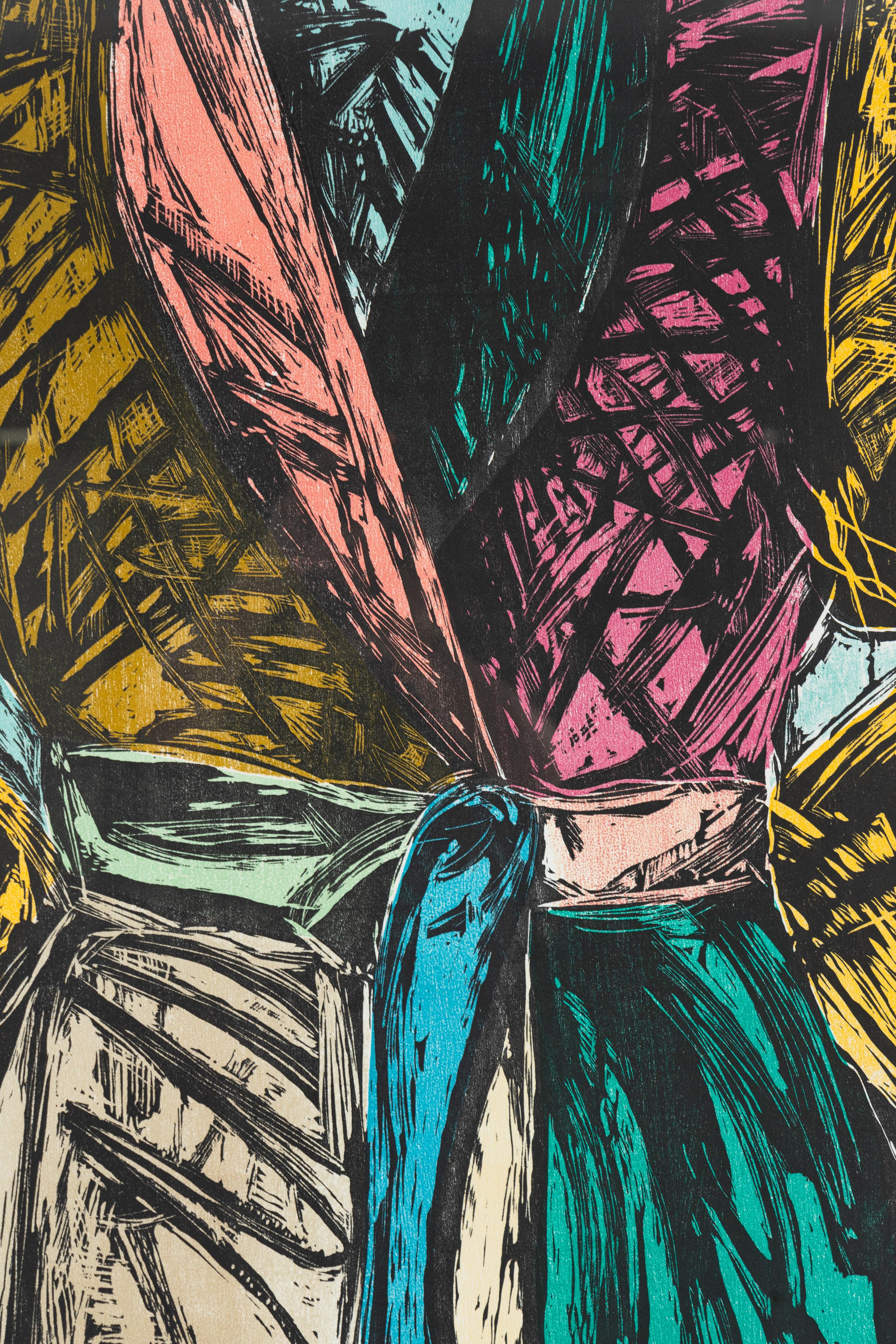 Fourteen Color Woodcut Bathrobe, 1982