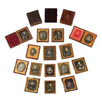 [Early Photography] Group of 36 Sixth Plate Daguerreotypes of Women