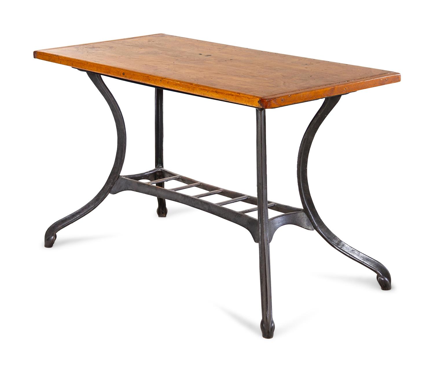 An Industrial Style Steel and Wood Table