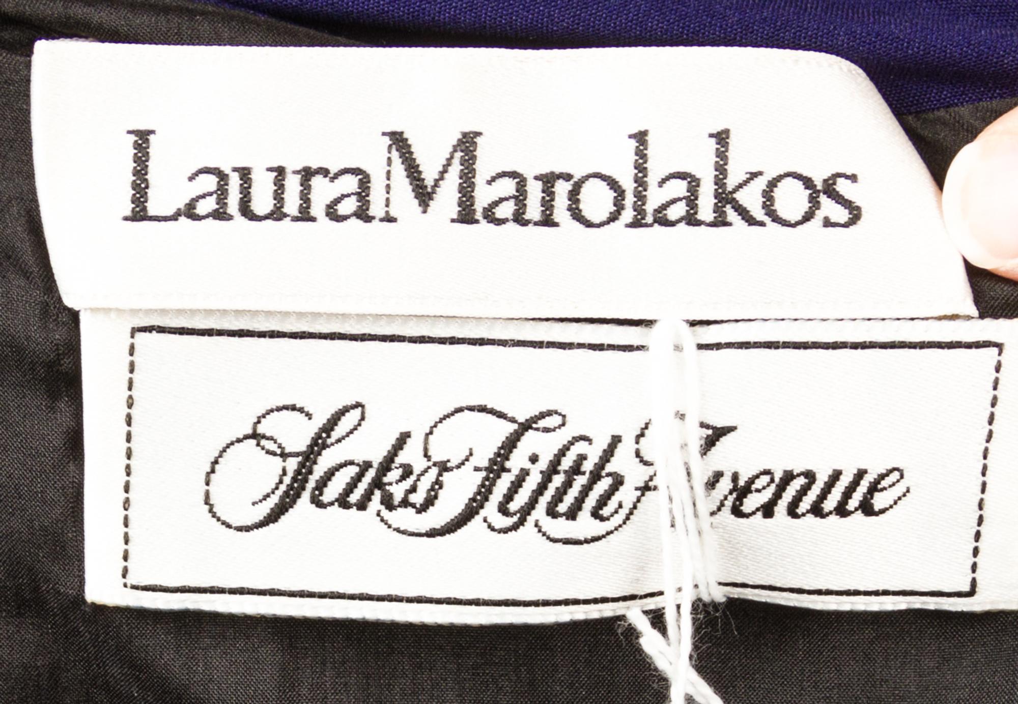 A Laura Marolakos Indigo Silk Dress, Size 4.