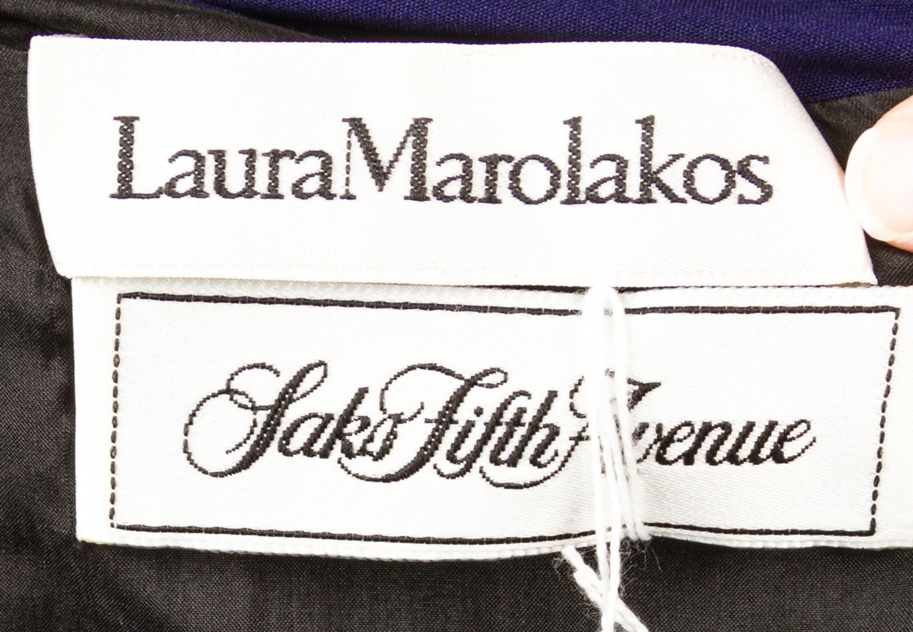 A Laura Marolakos Indigo Silk Dress, Size 4.