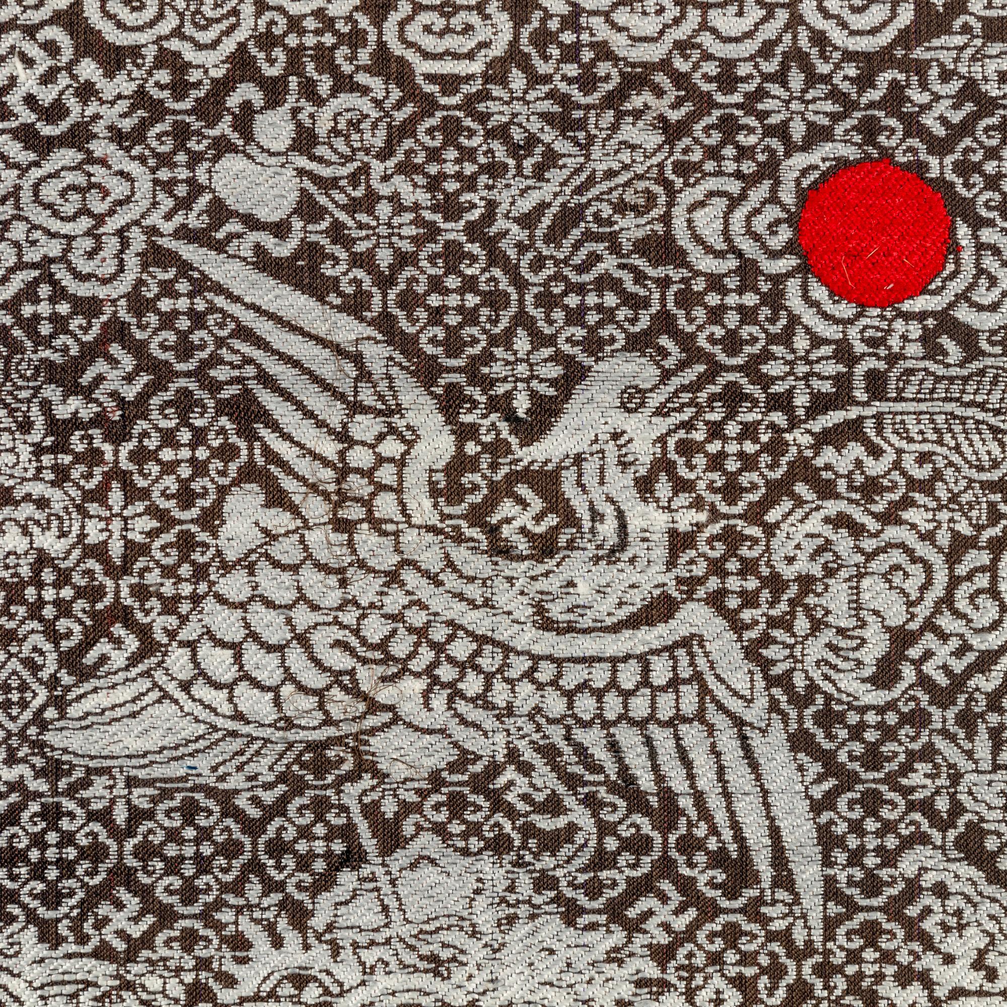 Eight Chinese Silk Civil Official's Rank Badges, Buzi, 19th Century 清晚期 刺綉、織錦、緙絲補子八幅