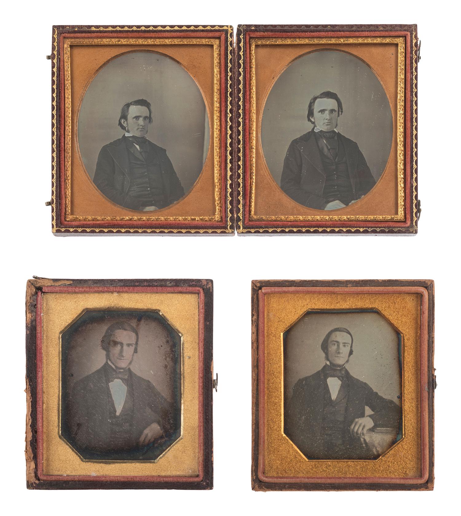 [EARLY PHOTOGRAPHY]. 13 pairs of daguerreotypes featuring the same subjects, some likely copies.