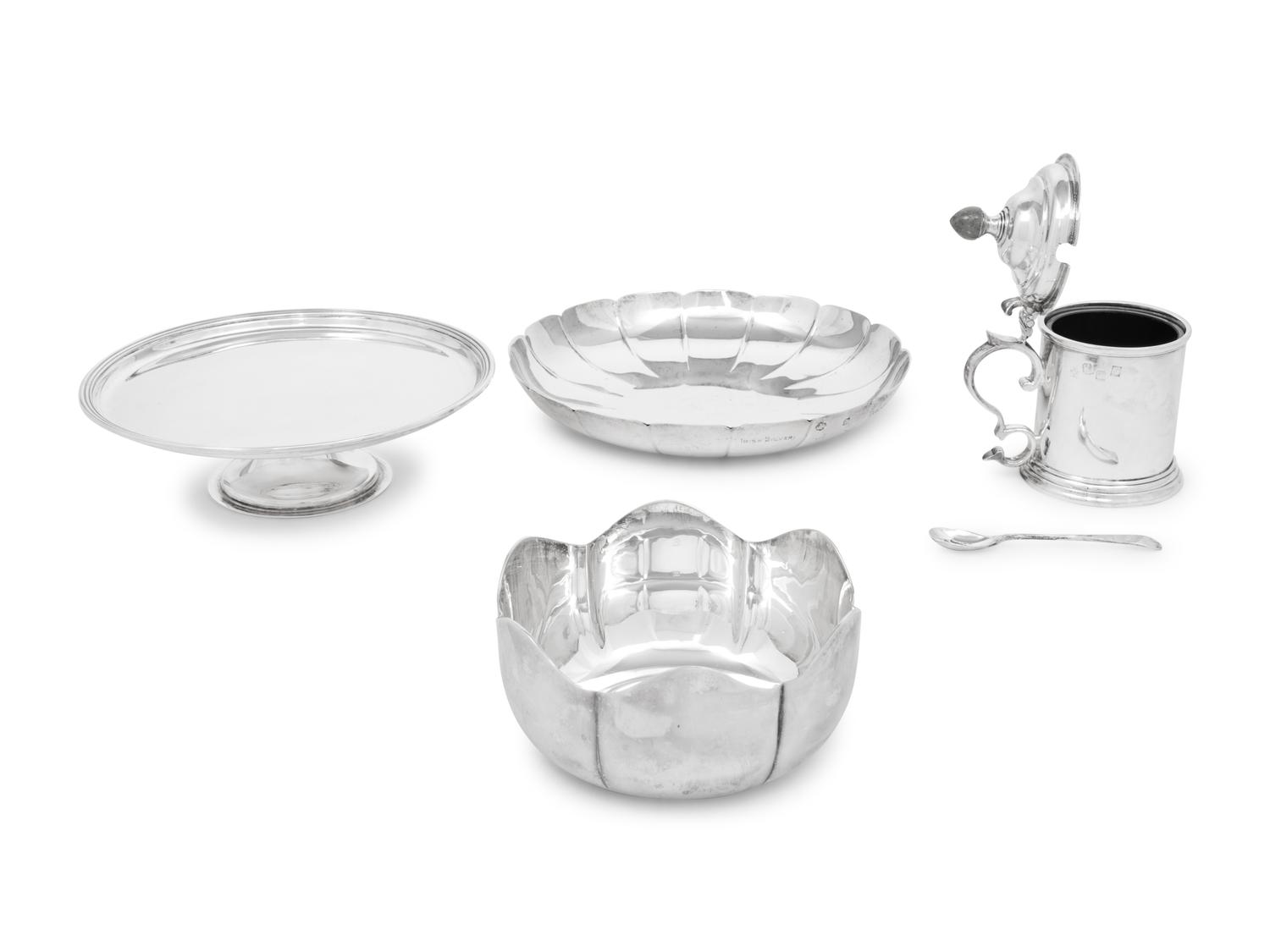 A Group of Four Irish Silver Table Articles