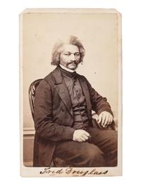 DOUGLASS, Frederick (1818-1895). FASSETT, S.M., photographer. CDV of Frederick Douglass. Chicago, IL, [late February 1864].