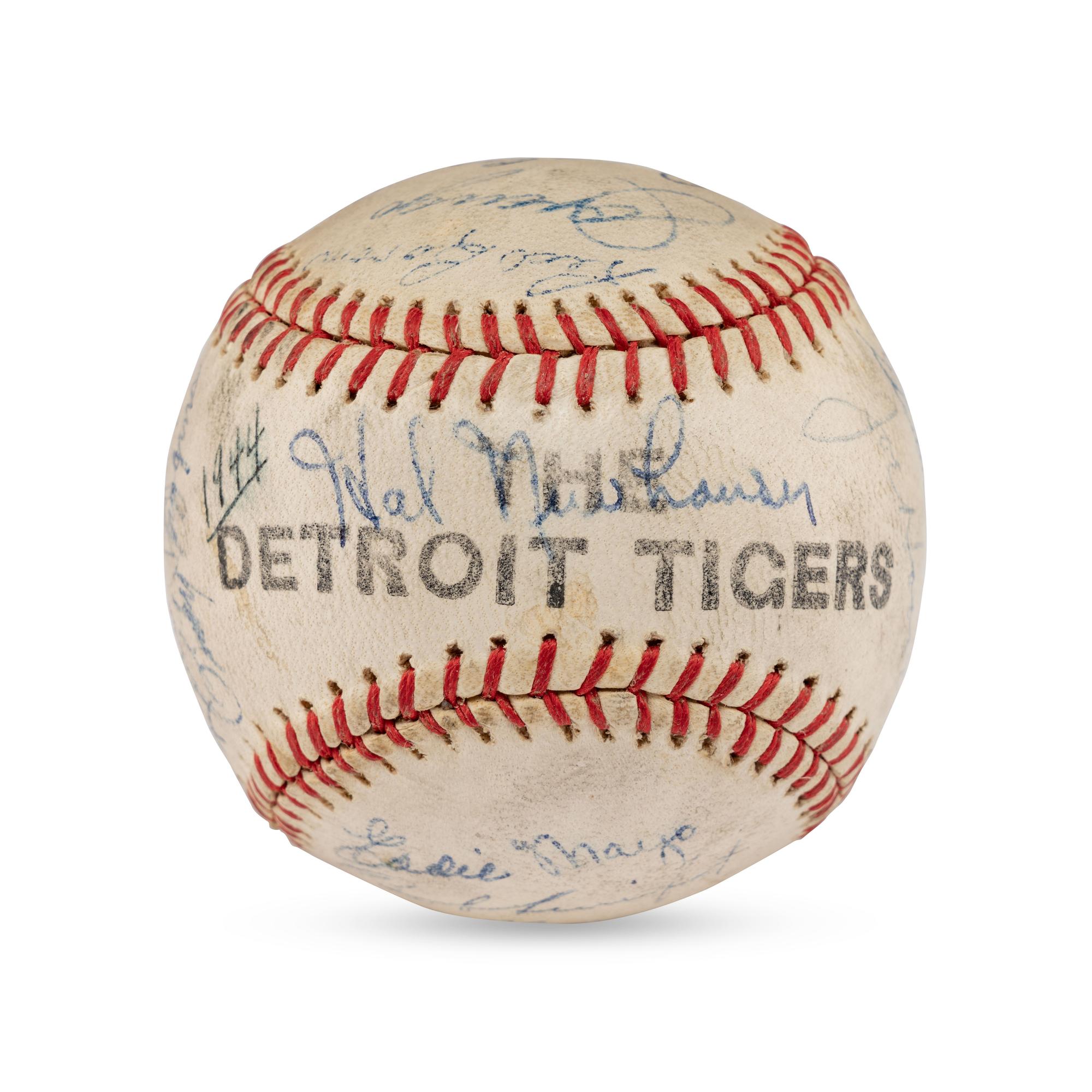 A 1944 Detroit Tigers Team Signed Autograph Baseball (PSA Auction Letter)