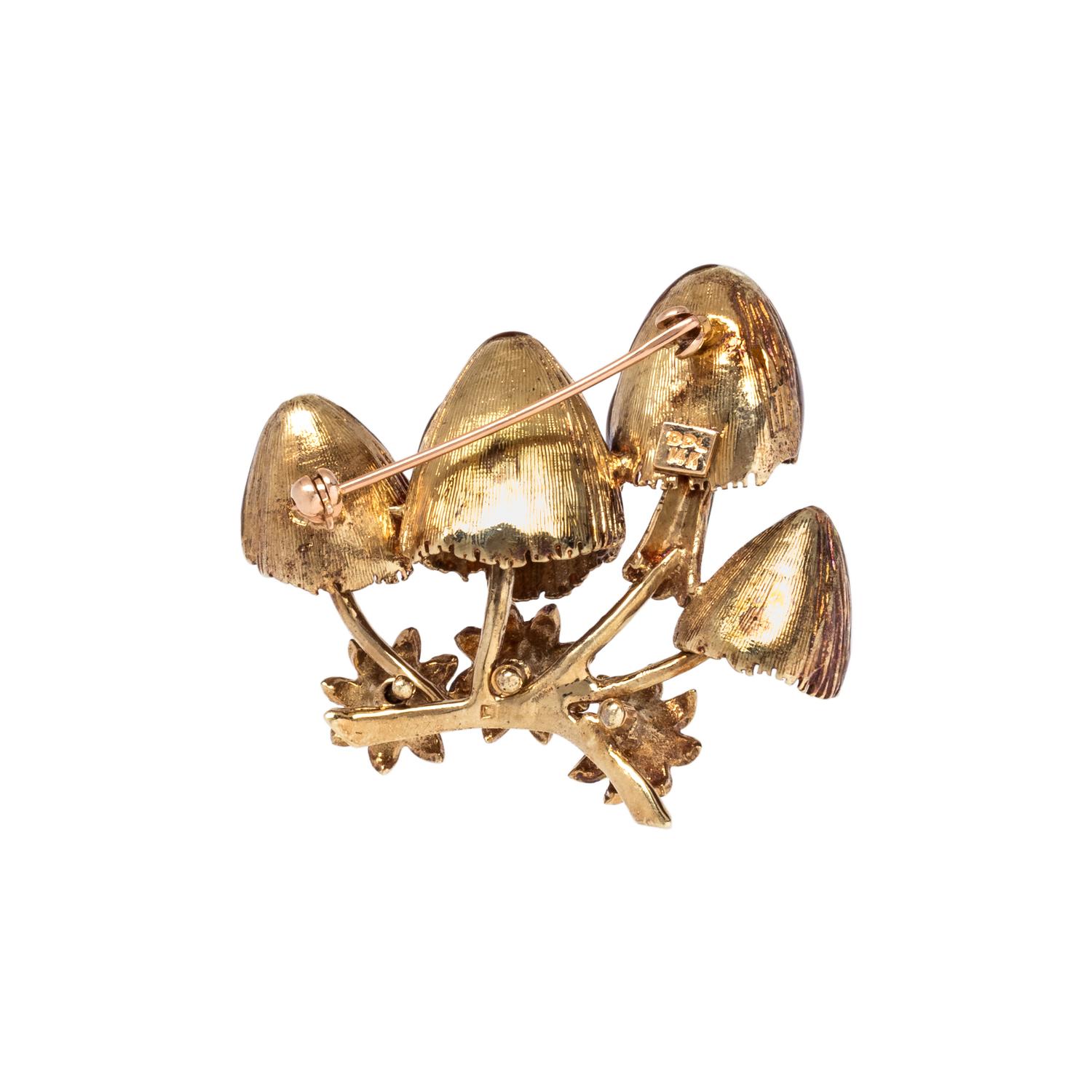 ENAMEL AND DIAMOND BROOCH