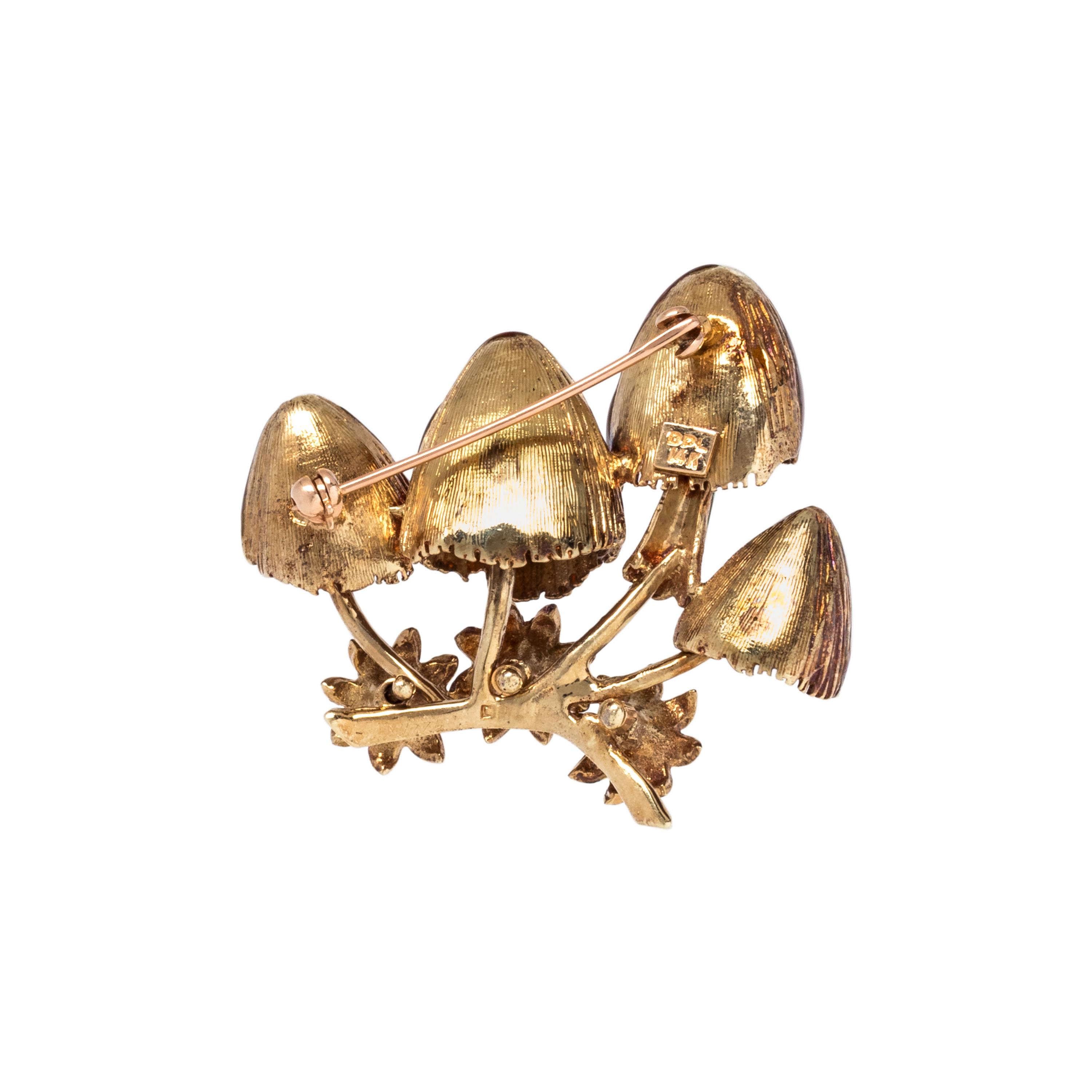 ENAMEL AND DIAMOND BROOCH
