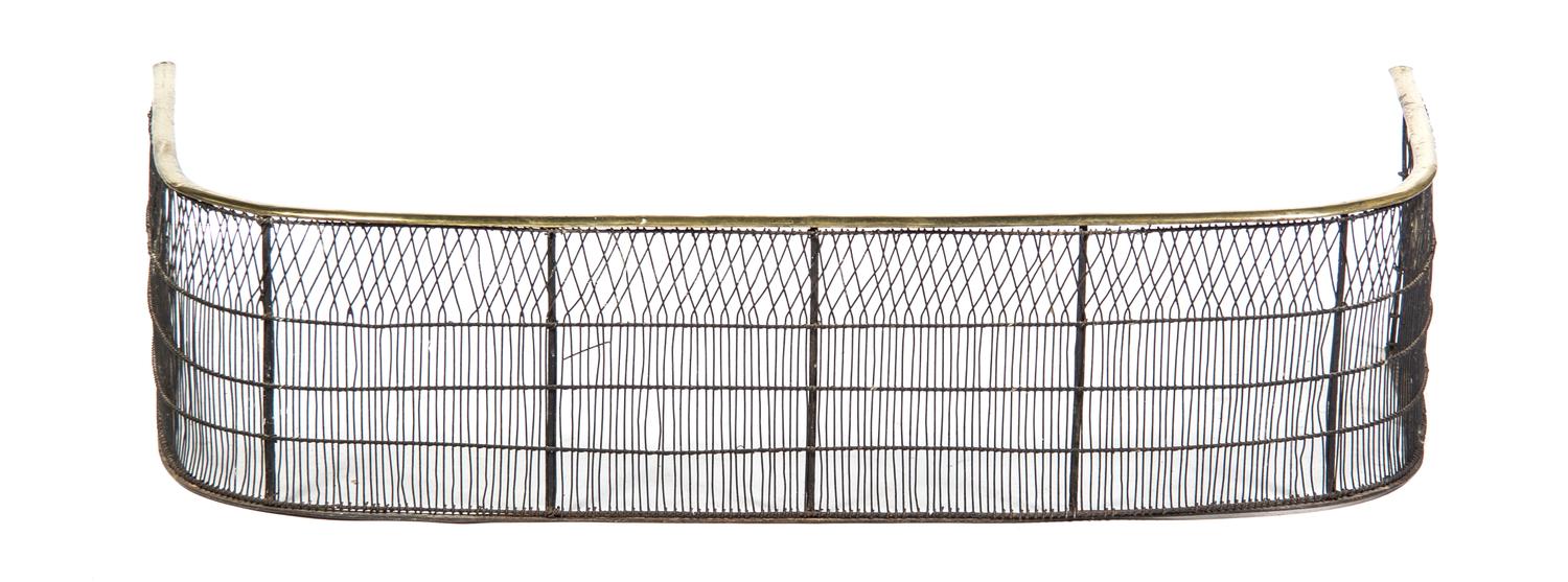 An American Brass and Wire Fire Fender, LIKELY 18TH CENTURY, Width 44 inches. — LIKELY 18TH CENTURY,